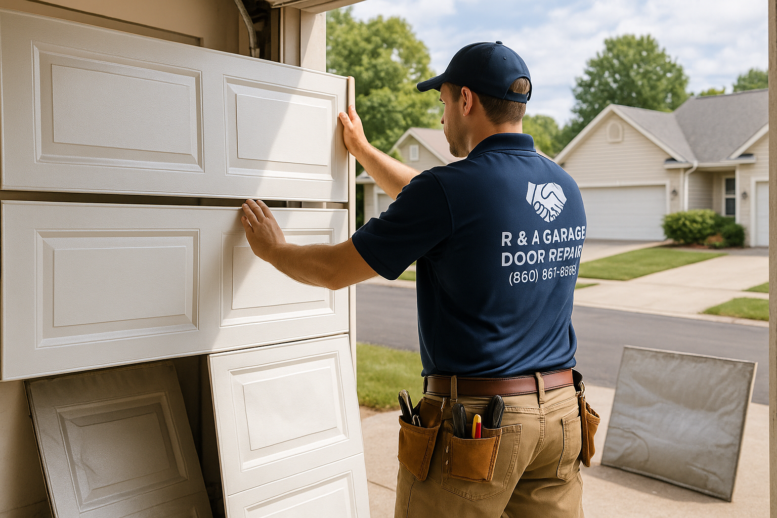 Garage Door Panel Replacement service in Cranston